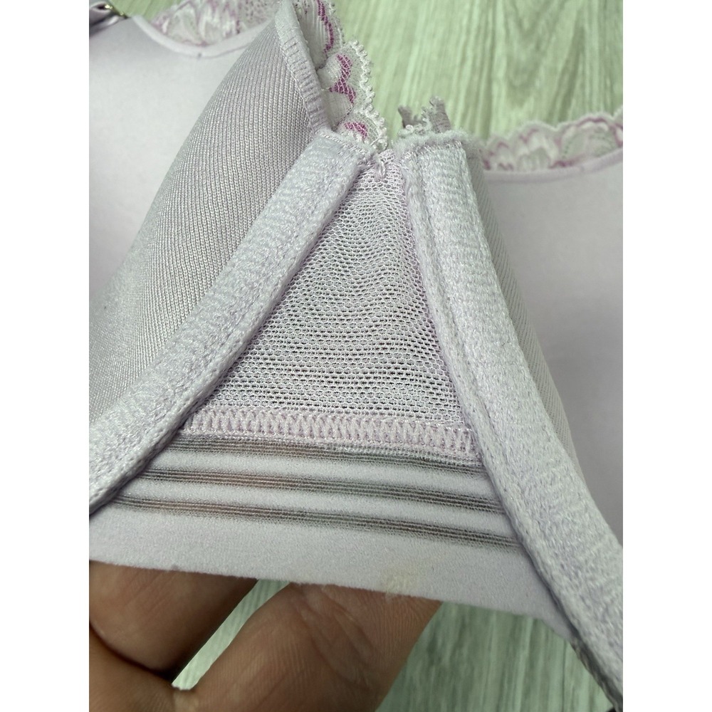 NWT Cacique Pale Pink Sexy Floral Lace Lightly Lined Demi Underwired Bra 46C - Picture 15 of 16